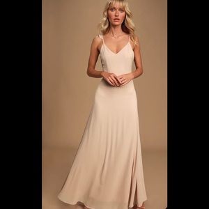 Lulu’s Meteoric Rise Blush Maxi Dress